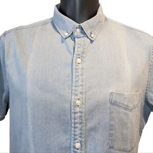 RW&CO slim fit stretchy denim button down shirt XXL